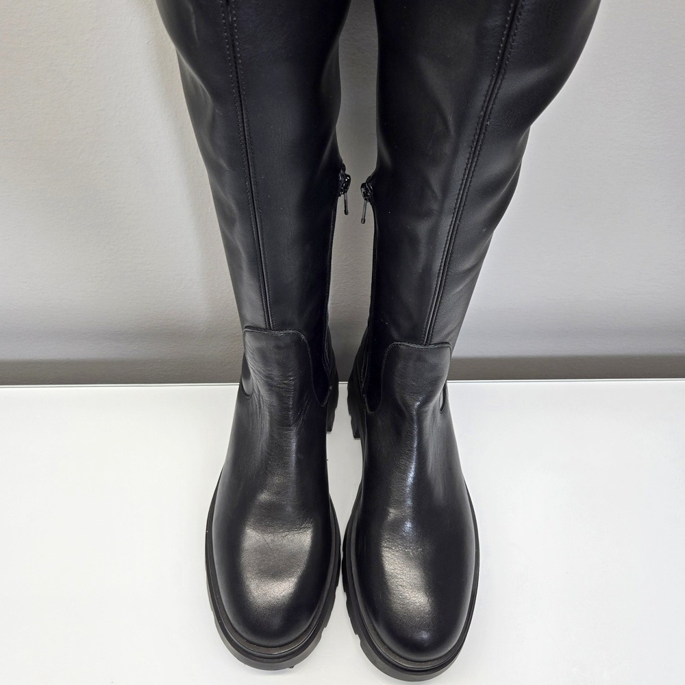 Sister‎ x Soeur Gwen Over The Knee Boots EU 40 US 10 Stretch Leather Lug Sole - Picture 5 of 13